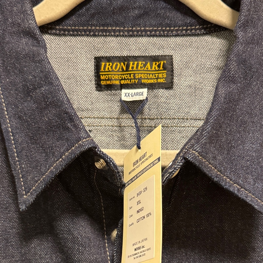 Iron Heart Japanese denim shirt NWT XXL - Picture 2 of 4